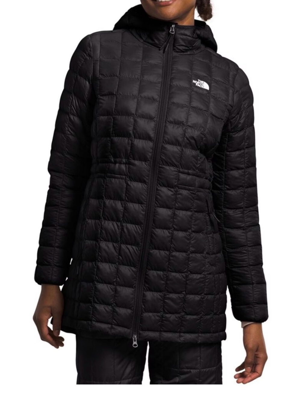 The North Face Thermoball Eco Women's Black Hooded Quilted Long Puffer Jacket
